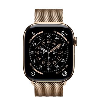 Apple Watch Series 11 GPS + Cellular 46mm Gold Titanium Case with Gold Milanese Loop - M/L (MFD84) - фото 2 Apple Watch Series 11 GPS + Cellular 46mm Gold Titanium Case with Gold Milanese Loop - M/L (MFD84) - фото 2