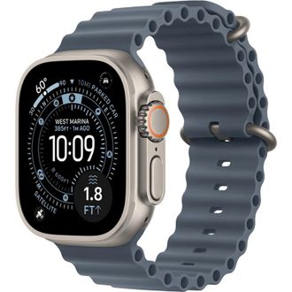 Apple Watch Ultra 3 GPS + Cellular 49mm Natural Titanium Case with Anchor Blue Ocean Band (MEWH4) - фото 1
