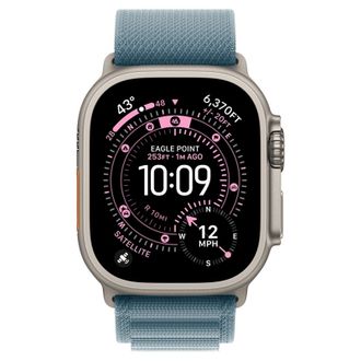 Apple Watch Ultra 3 GPS + Cellular 49mm Natural Titanium Case with Light Blue Alpine Loop - Medium (MEWM4) - фото 2