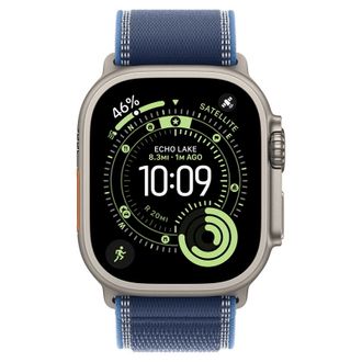 Apple Watch Ultra 3 GPS + Cellular 49mm Natural Titanium Case with Blue/Bright Blue Trail Loop - M/L (MEWU4) - фото 2