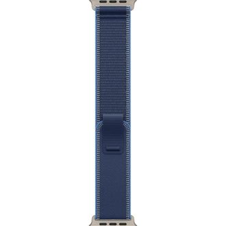 Apple Watch Ultra 3 GPS + Cellular 49mm Natural Titanium Case with Blue/Bright Blue Trail Loop - M/L (MEWU4) - фото 3