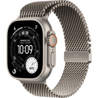 Apple Watch Ultra 3 GPS + Cellular 49mm Natural Titanium Case with Natural Titanium Milanese Loop - Medium (MEWY4) - фото 1 Apple Watch Ultra 3 GPS + Cellular 49mm Natural Titanium Case with Natural Titanium Milanese Loop - Medium (MEWY4) - фото 1