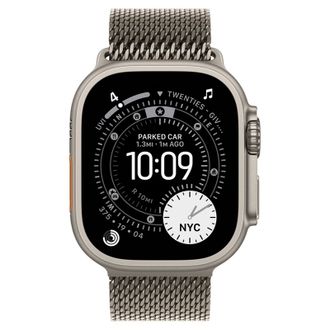Apple Watch Ultra 3 GPS + Cellular 49mm Natural Titanium Case with Natural Titanium Milanese Loop - Medium (MEWY4) - фото 2 Apple Watch Ultra 3 GPS + Cellular 49mm Natural Titanium Case with Natural Titanium Milanese Loop - Medium (MEWY4) - фото 2