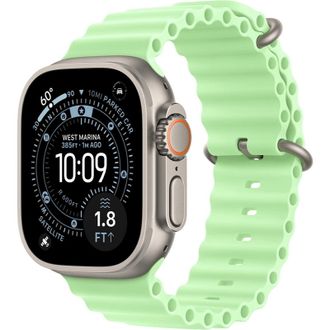 Apple Watch Ultra 3 GPS + Cellular 49mm Natural Titanium Case with Neon Green Ocean Band (MF1V4+MGCF4) - фото 1 Apple Watch Ultra 3 GPS + Cellular 49mm Natural Titanium Case with Neon Green Ocean Band (MF1V4+MGCF4) - фото 1