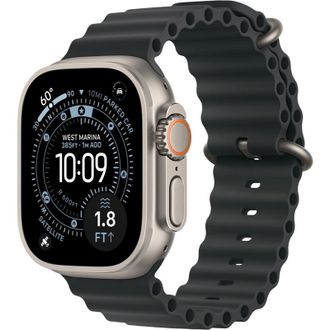 Apple Watch Ultra 3 GPS + Cellular 49mm Natural Titanium Case with Black Ocean Band (MF1V4+MXTL3) - фото 1 Apple Watch Ultra 3 GPS + Cellular 49mm Natural Titanium Case with Black Ocean Band (MF1V4+MXTL3) - фото 1