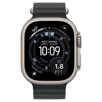 Apple Watch Ultra 3 GPS + Cellular 49mm Natural Titanium Case with Black Ocean Band (MF1V4+MXTL3) - фото 2 Apple Watch Ultra 3 GPS + Cellular 49mm Natural Titanium Case with Black Ocean Band (MF1V4+MXTL3) - фото 2
