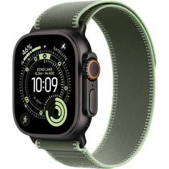 Apple Watch Ultra 3 GPS + Cellular 49mm Black Titanium Case with Green/Neon Trail Loop - M/L (MF254+MG9P4) - фото 1