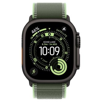 Apple Watch Ultra 3 GPS + Cellular 49mm Black Titanium Case with Green/Neon Trail Loop - M/L (MF254+MG9P4) - фото 2