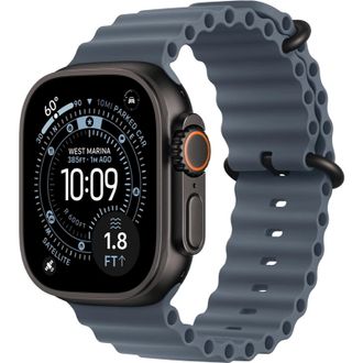 Apple Watch Ultra 3 GPS + Cellular 49mm Black Titanium Case with Anchor Blue Ocean Band (MF254+MGCJ4) - фото 1