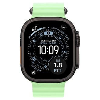 Apple Watch Ultra 3 GPS + Cellular 49mm Black Titanium Case with Neon Green Ocean Band (MF254+MGCL4) - фото 2