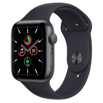 Apple Watch SE GPS + Cellular 44mm S. Gray Aluminum Case w. Midnight Sport Band (MKRR3) - фото 1 Apple Watch SE GPS + Cellular 44mm S. Gray Aluminum Case w. Midnight Sport Band (MKRR3) - фото 1