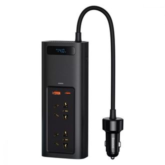 Автомобильный инвертор Baseus In-car Inverter 150W (220V CN/EU) Black (CRNBQ-A01) - фото 1 Автомобильный инвертор Baseus In-car Inverter 150W (220V CN/EU) Black (CRNBQ-A01) - фото 1