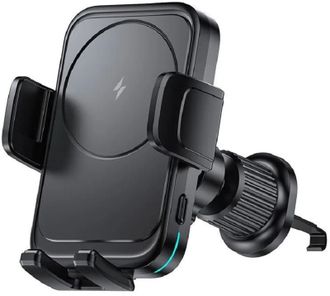 Автомобільний тримач із бездротовою зарядкою WIWU 15W CH-321 Black - фото 1