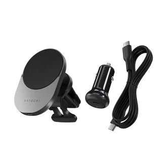 Автомобільний тримач із зарядкою Satechi Qi2 Wireless Car Charger Space Gray (ST-Q2CCM) - фото 3