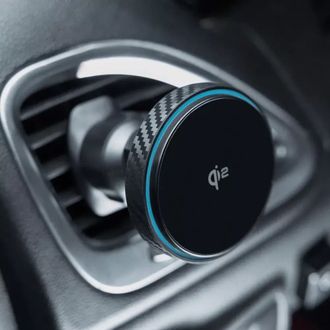 Автомобільний тримач з бездротовою зарядкою Proove Graphite Circle Qi2 15W (WHGC15010001) - фото 2