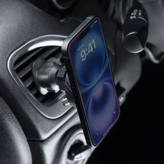 Автомобільний тримач з бездротовою зарядкою Proove Graphite Circle Qi2 15W (WHGC15010001) - фото 3