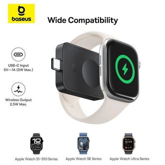 Беспроводное зарядное устройство Baseus MagPro Magnetic Wireless Charger for E-Watch 2.5W Cosmic Black (P10264106123-00) - фото 3