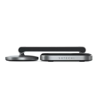 Беспроводное зарядное устройство Satechi 2-in-1 Foldable Qi2 Wireless Charging Stand Space Gray (ST-Q21FM) - фото 2 Беспроводное зарядное устройство Satechi 2-in-1 Foldable Qi2 Wireless Charging Stand Space Gray (ST-Q21FM) - фото 2