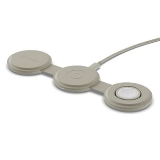 Беспроводное зарядное устройство Satechi OntheGo 3-in-1 Wireless Charger Sand (ST-QTG31W) - фото 1