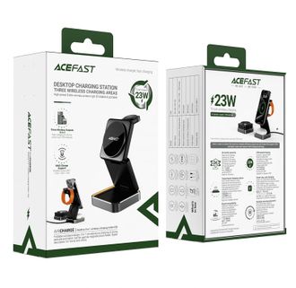 Беспроводное зарядное устройство для Acefast E20 Desktop 3in1 Series - black - фото 2