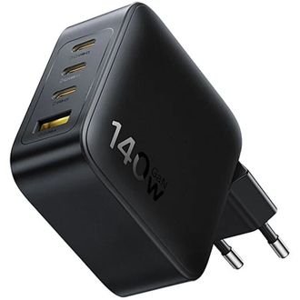 Мережевий зарядний пристрій Baseus EnerFill FH11 GaN 140W (3 Type-C+USB) (black) (E0121J00) - фото 3