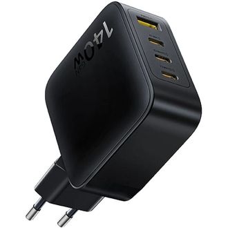 Мережевий зарядний пристрій Baseus EnerFill FH11 GaN 140W (3 Type-C+USB) (black) (E0121J00) - фото 4