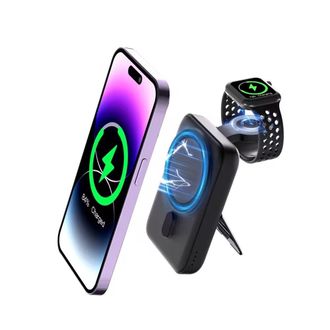 Беспроводное зарядное устройство Foldable Charging Station + Power Bank 5000mAh (Black) - фото 3 Беспроводное зарядное устройство Foldable Charging Station + Power Bank 5000mAh (Black) - фото 3