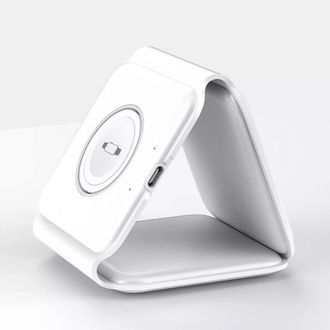 Бездротовий зарядний пристрій WIWU Wireless Fast Charger Foldable 3in1 (M6) White - фото 5 Бездротовий зарядний пристрій WIWU Wireless Fast Charger Foldable 3in1 (M6) White - фото 5