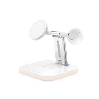 Беспроводное зарядное устройство 4 in 1 Wireless Charger 25W with MagSafe (White) - фото 1 Беспроводное зарядное устройство 4 in 1 Wireless Charger 25W with MagSafe (White) - фото 1