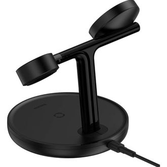 Беспроводное зарядное устройство Baseus Swan 3-in-1 Wireless Magnetic Charging Bracket 20W Black Universal version (WXTE000101) - фото 3 Беспроводное зарядное устройство Baseus Swan 3-in-1 Wireless Magnetic Charging Bracket 20W Black Universal version (WXTE000101) - фото 3