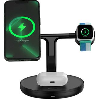 Беспроводное зарядное устройство Baseus Swan 3-in-1 Wireless Magnetic Charging Bracket 20W Black Universal version (WXTE000101) - фото 4 Беспроводное зарядное устройство Baseus Swan 3-in-1 Wireless Magnetic Charging Bracket 20W Black Universal version (WXTE000101) - фото 4