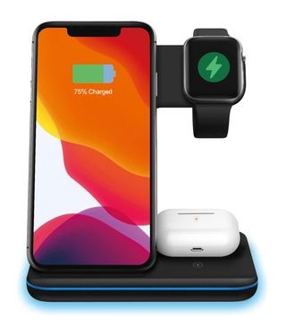 Беспроводное зарядное устройство Z5 3 в 1 для iPhone/AppleWatch/AirPods (Black) - фото 3