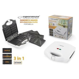Бутербродниця ESPERANZA Sandwich Maker EKT006W - фото 4 Бутербродниця ESPERANZA Sandwich Maker EKT006W - фото 4