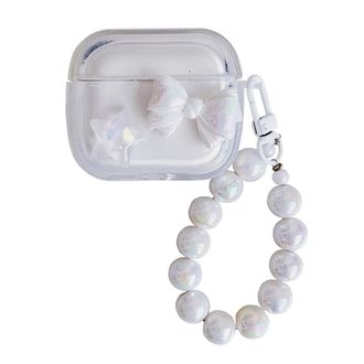 Чохол для AirPods Pro 2 - Charmed Collection "White Bow" - фото 1 Чохол для AirPods Pro 2 - Charmed Collection "White Bow" - фото 1