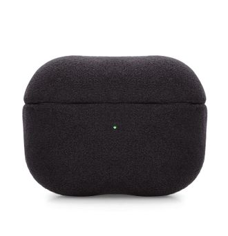 Чохол Alcantara Case for Apple for AirPods 4 з карабіном (black) - фото 1