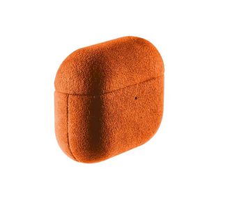 Чехол Alcantara Case for Apple for AirPods 4 с карабином (brown) - фото 2