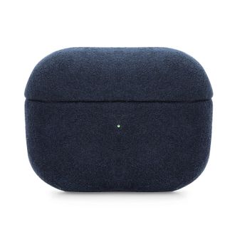 Чехол Alcantara Case for Apple for AirPods 4 с карабином (dark blue) - фото 1 Чехол Alcantara Case for Apple for AirPods 4 с карабином (dark blue) - фото 1