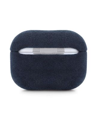 Чехол Alcantara Case for Apple for AirPods 4 с карабином (dark blue) - фото 3 Чехол Alcantara Case for Apple for AirPods 4 с карабином (dark blue) - фото 3