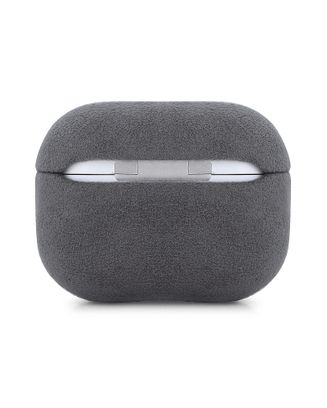 Чохол Alcantara Case for Apple for AirPods 4 з карабіном (grey) - фото 3 Чохол Alcantara Case for Apple for AirPods 4 з карабіном (grey) - фото 3