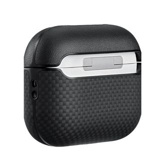 Чохол Pitaka Aramid Fiber Magnetic Case Plain Black/Grey for Airpods Pro 3rd Gen (APM2501) - фото 3 Чохол Pitaka Aramid Fiber Magnetic Case Plain Black/Grey for Airpods Pro 3rd Gen (APM2501) - фото 3