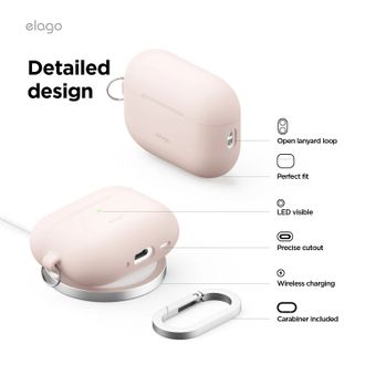 Чехол Elago Silicone Hang Case Sand Pink for Airpods Pro 3rd Gen (EAPP3SC-HANG-SPK) - фото 2 Чехол Elago Silicone Hang Case Sand Pink for Airpods Pro 3rd Gen (EAPP3SC-HANG-SPK) - фото 2