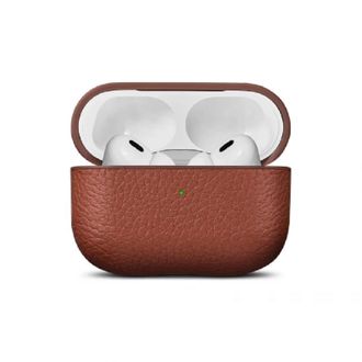 Чохол Leather Croco AirPods 4 (brown) - фото 1