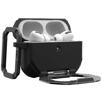Чохол UAG для AirPods Pro (Gen 3, 2025) with Built-in Phone Stand Monarch Black/Silver (104131114034) - фото 3
