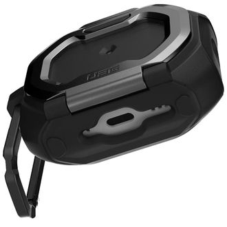 Чохол UAG для AirPods Pro (Gen 3, 2025) with Built-in Phone Stand Monarch Black/Silver (104131114034) - фото 4