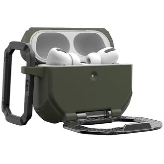 Чохол UAG для AirPods Pro (Gen 3, 2025) with Built-in Phone Stand Monarch Olive Drab/Silver (104131117233) - фото 3 Чохол UAG для AirPods Pro (Gen 3, 2025) with Built-in Phone Stand Monarch Olive Drab/Silver (104131117233) - фото 3