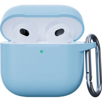 Чохол для AirPods 4 Case (з карабіном), Light blue - фото 1 Чохол для AirPods 4 Case (з карабіном), Light blue - фото 1