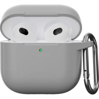 Чохол для AirPods 4 Case (з карабіном), Light grey - фото 1 Чохол для AirPods 4 Case (з карабіном), Light grey - фото 1