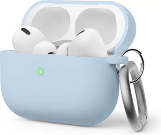 Чохол AirPods Pro2 Case (з карабіном), Light blue - фото 1