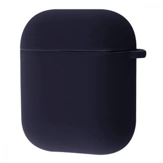 Чехол Silicone case Full AirPods 1/2 midnight blue - фото 1