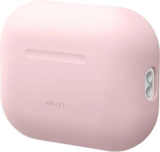 Чохол Elago Silicone Basic Case with Nylon Lanyard Light Pink for Airpods Pro 2nd Gen (EAPP2SC-BA+ROSTR-LPK) - фото 1